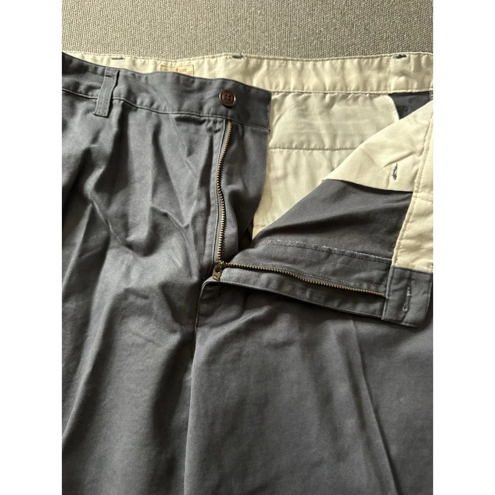Dockers Classic Fit Men's Maritime Blue Shorts Flat Front Chino Cotton Size 40‎